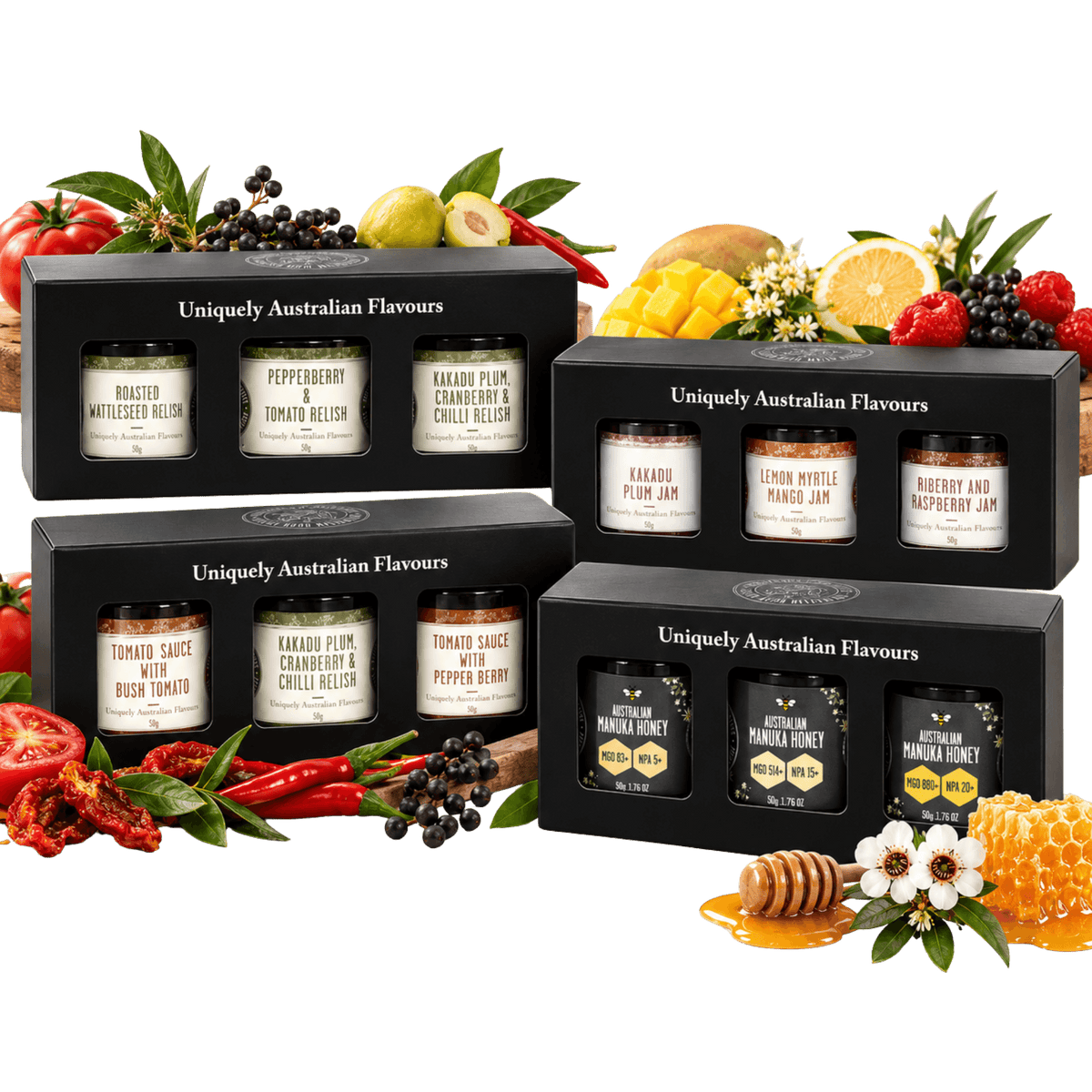 Mini Relish, Jam, Sauce & Manuka Gift Pack