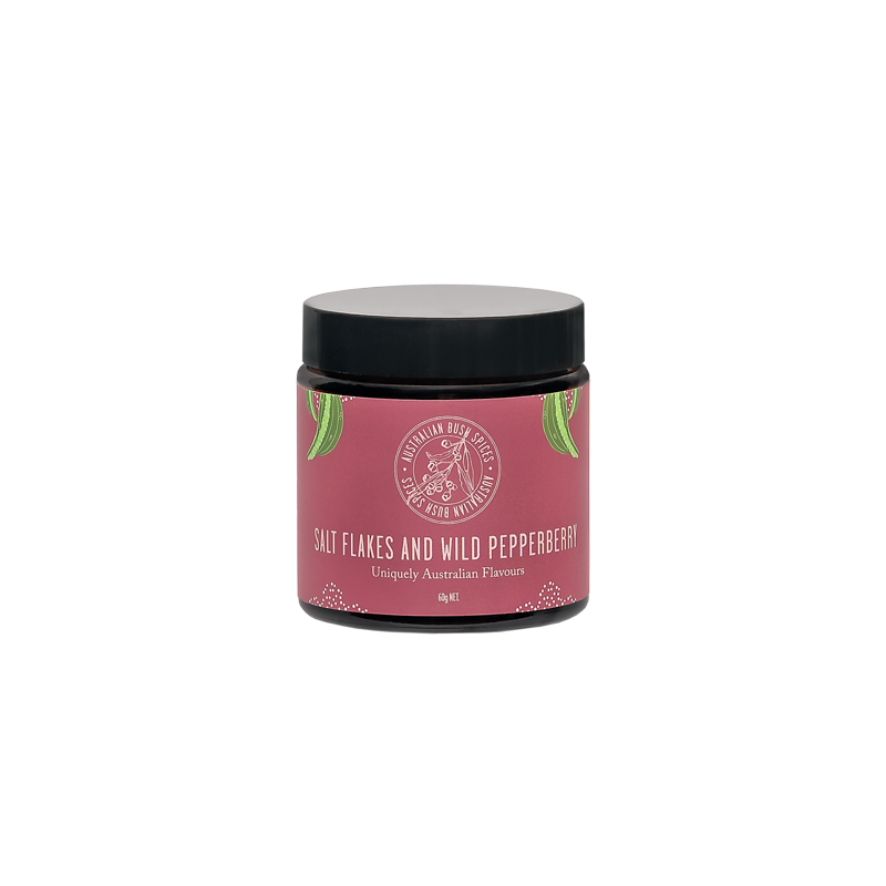 Natural Pink Salt Flakes and Pepperberry