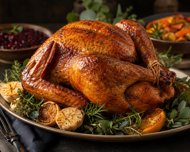 Brined & Roasted Whole Turkey