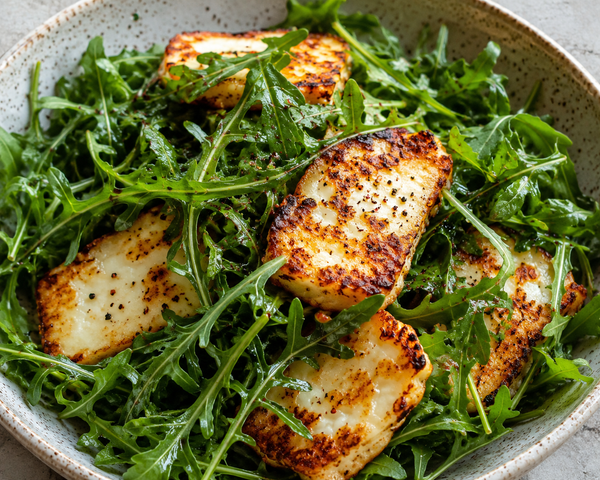 GREEN Recipes – Rocket With Fried Haloumi