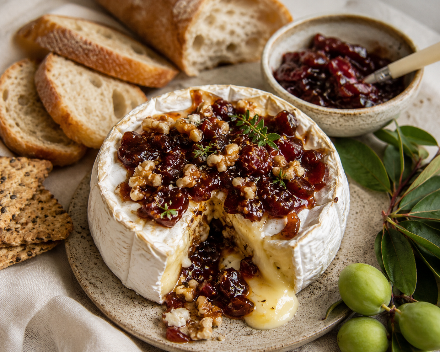Kakadu Plum Relish Stuffed Brie