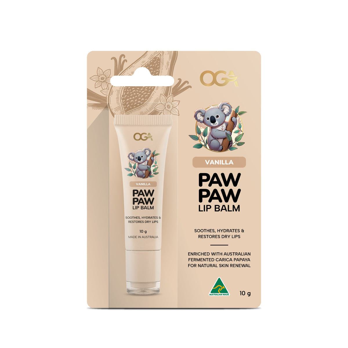 Koala Paw Paw Lip Balm – Vanilla