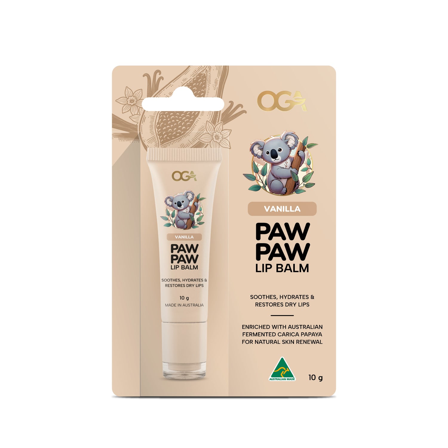 Koala Paw Paw Lip Balm – Vanilla