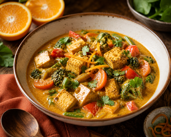ORANGE Recipes – Vegetable Tofu Curry