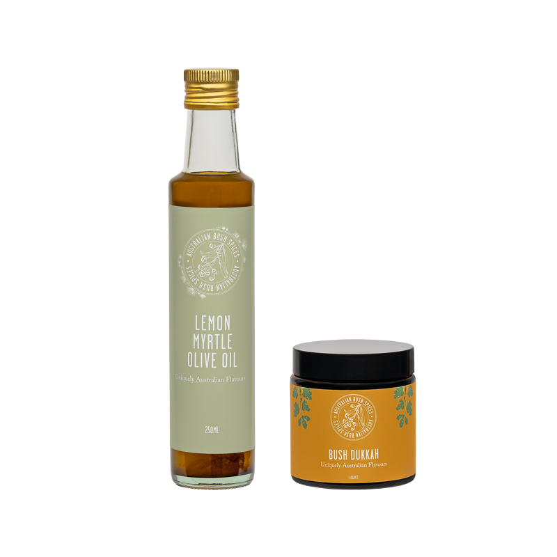Australian Bush Spices Olive Oil and Bush Dukkah Bundle