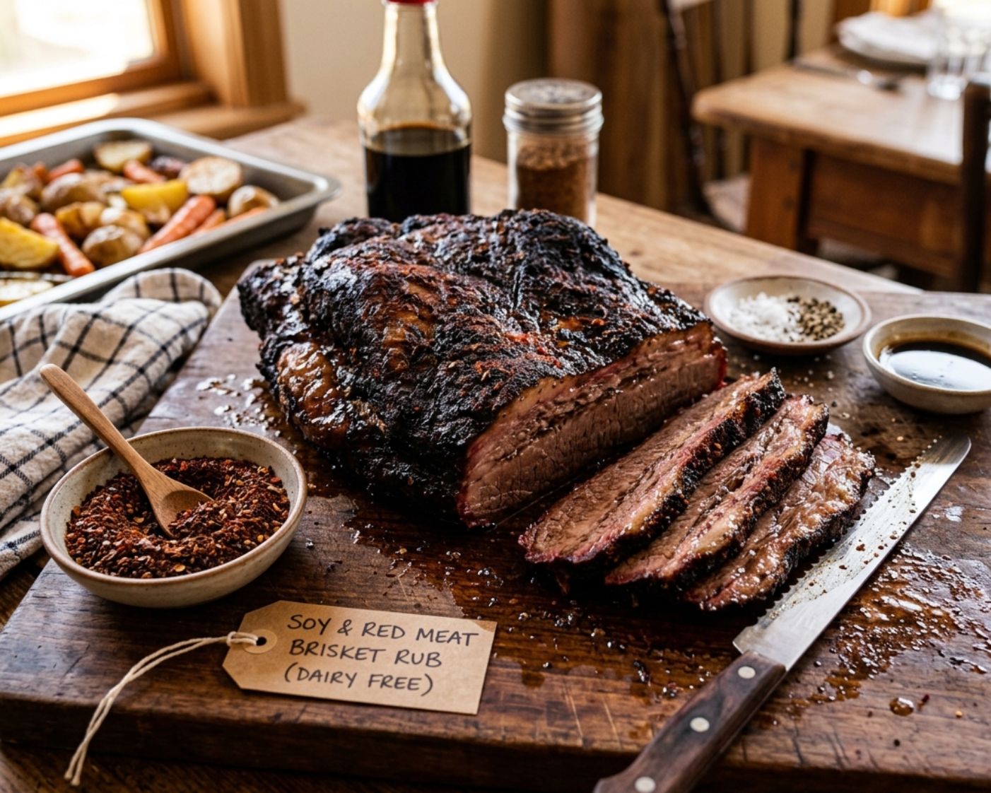 Soy & Red Meat Rub Brisket (Dairy Free)