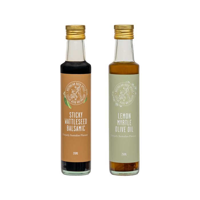 Oil & Vinegar Gift Pack with Lemon Myrtle Olive Oil and Sticky Wattle Balsamic Vinegar