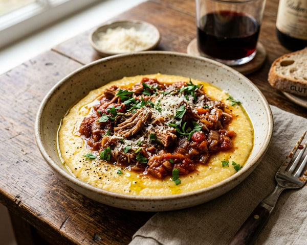 Tomato-Braised Pork Ragu With Polenta (Gluten Free)