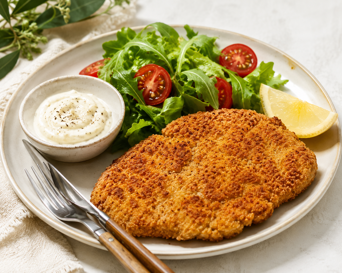 WHITE Recipes – Spiced Chicken Schnitzel