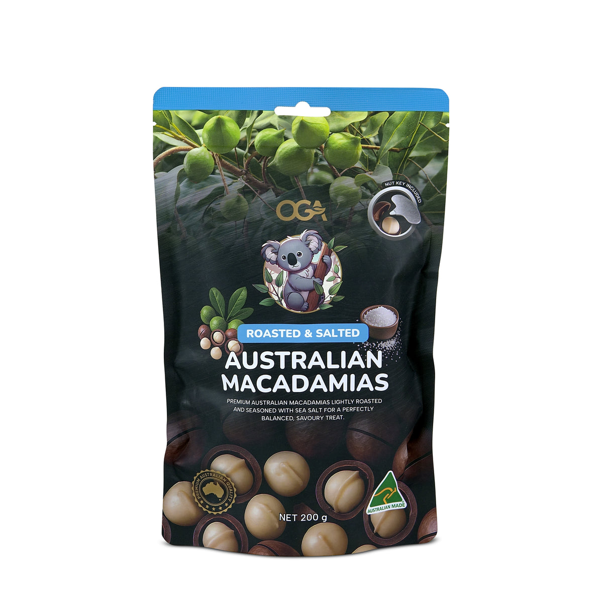 Roasted & Salted Australian Macadamias – 200g