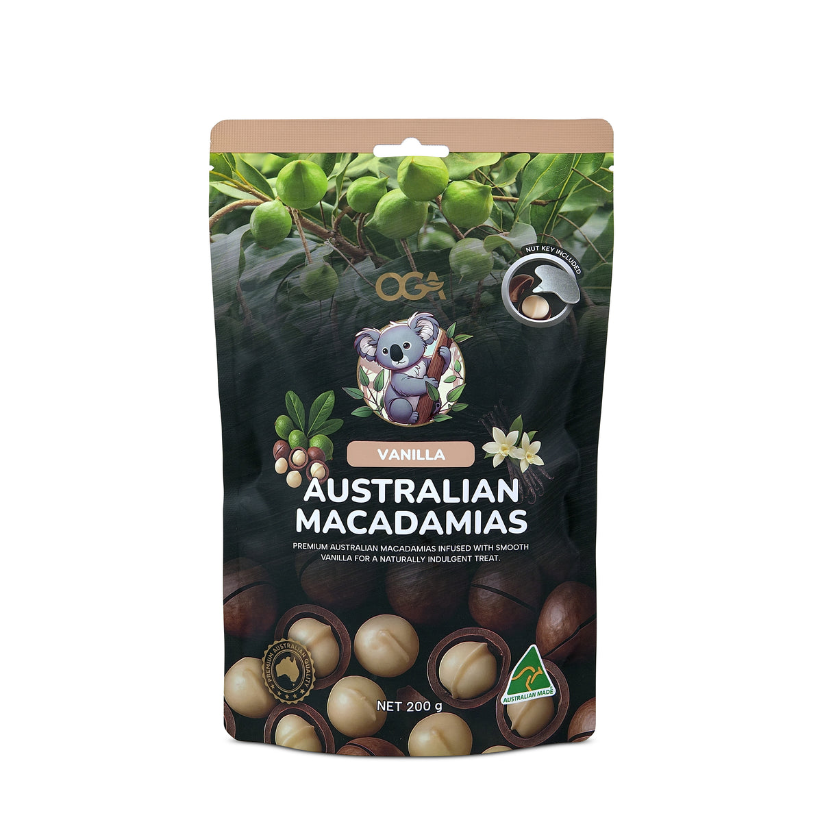 Vanilla Australian Macadamias – 200g