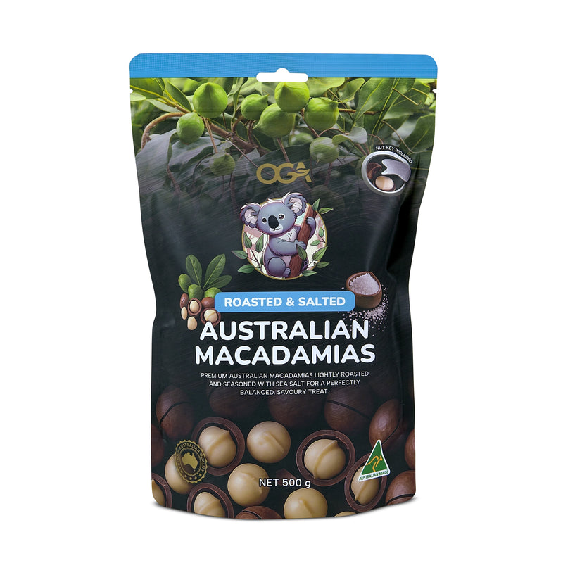 Roasted & Salted Australian Macadamias – 500g